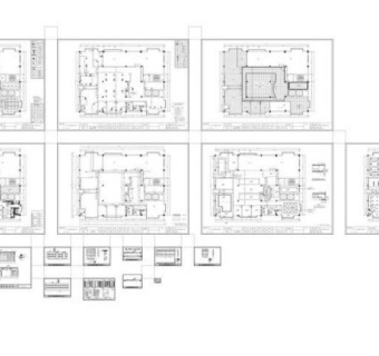 办公室施工图图片3D模型