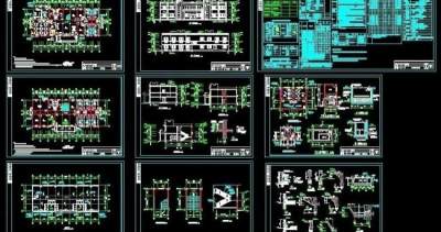 全套办公楼设计图（含设计总说明）图片3D模型