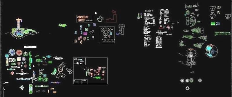 常用cad景观图库图片3D模型