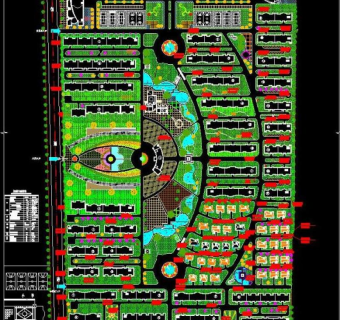 小区规划 花园住宅小区总平面图图片3D模型