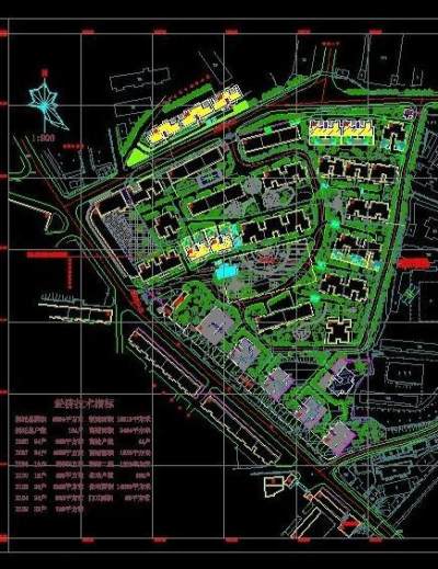 居住区cad平面规划图图片3D模型