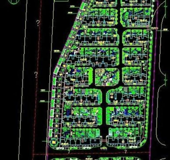 居住区cad平面规划图图片3D模型