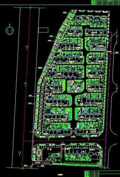 居住区cad平面规划图图片3D模型