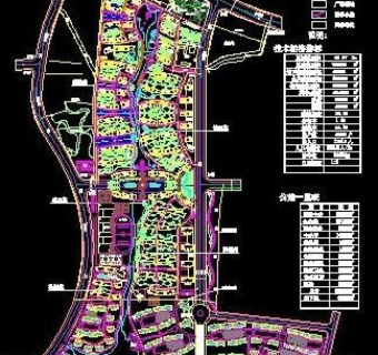 居住区cad平面规划图图片3D模型