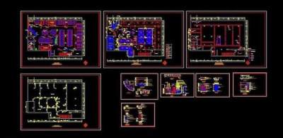 网吧设计装修施工图图片3D模型