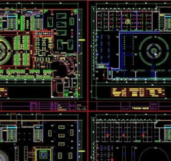 网吧台球室平顶电图图片3D模型