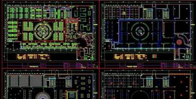 网吧台球室平顶电图图片3D模型