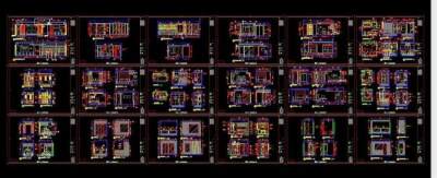 别墅整套施工图图片3D模型