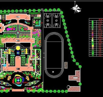 校园绿化规划设计平面图片3D模型