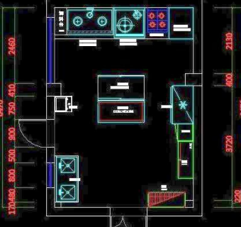 小饭店厨房设计图片3D模型