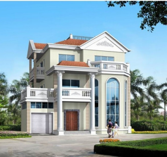 三层农村别墅建造3D模型