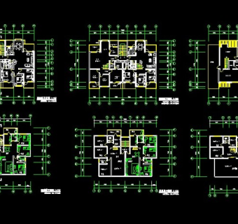 现代住宅户型CAD平面图83D模型