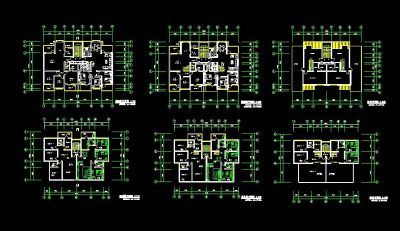 现代住宅户型CAD平面图83D模型