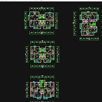 现代住宅户型CAD平面图133D模型