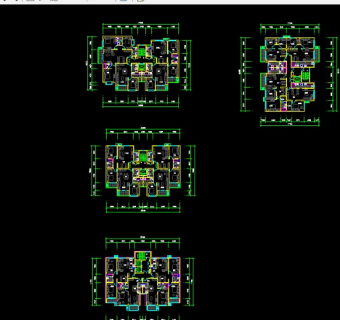 现代住宅户型CAD平面图133D模型