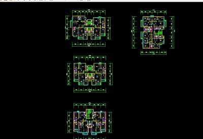 现代住宅户型CAD平面图133D模型