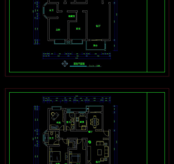 阳光城户型平面cad图纸素材3D模型