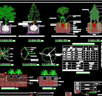 植物栽植技术施工图3D模型