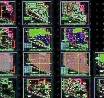 一套细致餐厅施工图3D模型