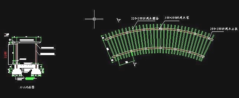 生态园景观廊架施工图3D模型