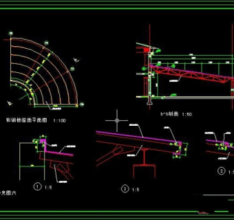 彩钢板屋面平面图3D模型