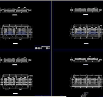 围墙方案施工图3D模型