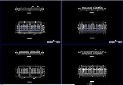 围墙方案施工图3D模型