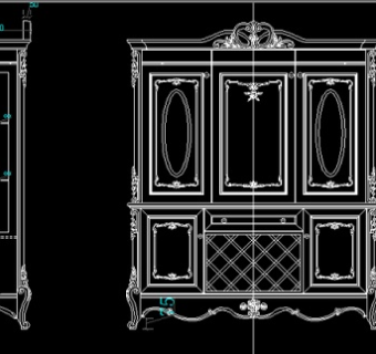 欧式酒柜图库图片3D模型