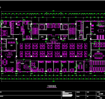 办公室施工图图片3D模型