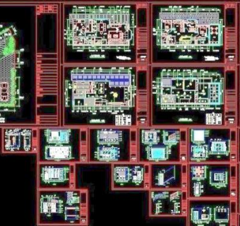 完整别墅施工图3D模型