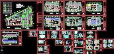 完整别墅施工图3D模型