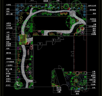 高级私家花园景观平面图3D模型