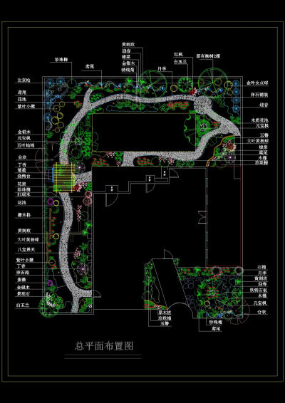 高级私家花园景观平面图3D模型