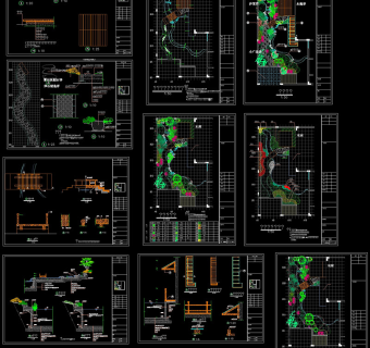 园林绿化施工详图3D模型