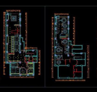 饭店平面图图片3D模型