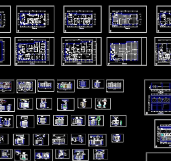 美容店装修施工图3D模型