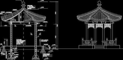 砼六角亭建筑施工图3D模型