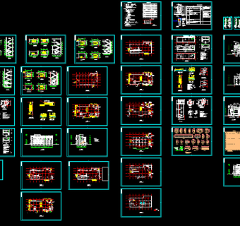 小区超市建筑施工图纸3D模型