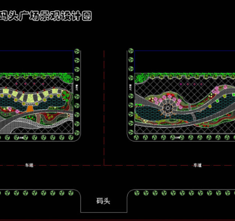 丰都码头广场景观设计总图3D模型