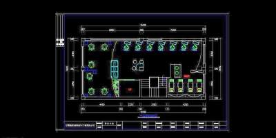 美发店平面布置图3D模型