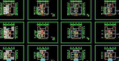 日式别墅装修施工图3D模型