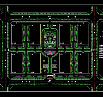 xx工业园区cad规划设计总建筑图纸3D模型