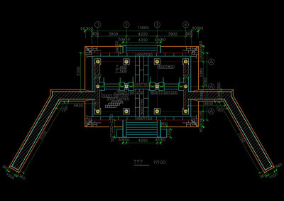 古建筑俯视楼顶结构图3D模型