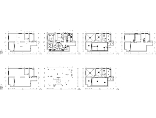 现代风两居室户型CAD施工图3D模型