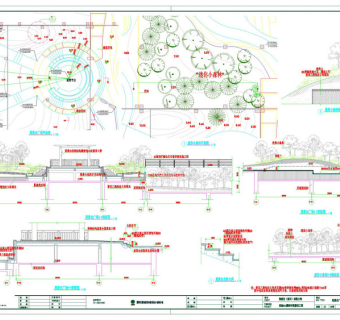 观景台广场大样图cad图纸3D模型