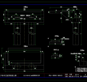 轻型桥台构造cad图纸3D模型