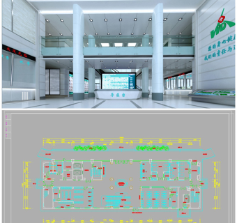 医院施工图3D模型