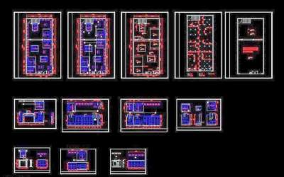 家纺城装修施工图3D模型