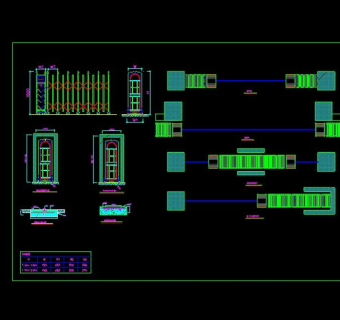 几套伸缩门CAD设计图.3D模型