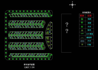 停车场平面图CAD图纸3D模型